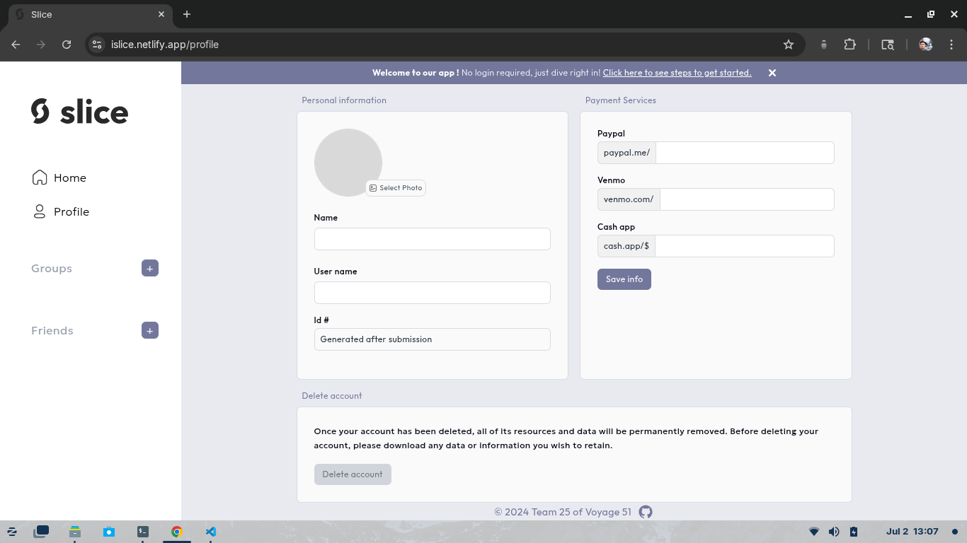 Slice project screenshot